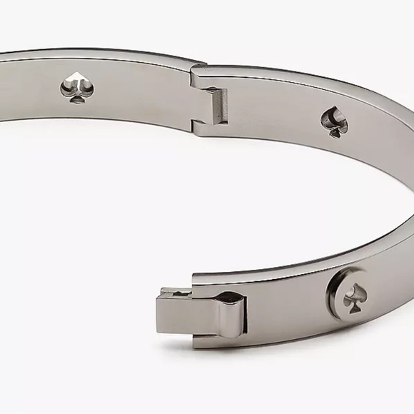 Kate Spade Spot the Spade hinged silver bracelet - Picture 2 of 4